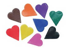 Plakfiguren - ongegomd - hart - set assorti