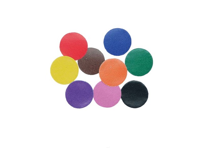 Plakfiguren - ongegomd - rond - 16 mm - set assorti