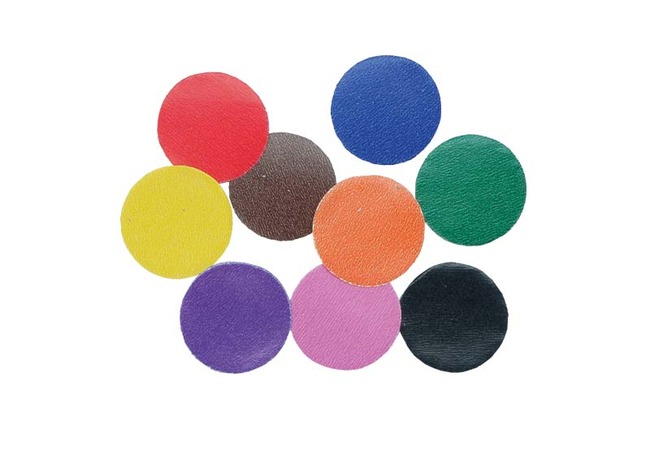 Plakfiguren - ongegomd - rond - 20 mm - set assorti