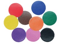 Plakfiguren - ongegomd - rond - 50 mm - set assorti