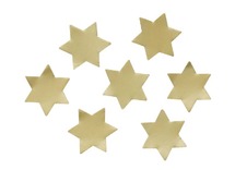 Plakfiguren - ongegomd - ster - goud - set assorti