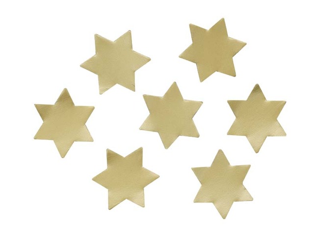 Plakfiguren - ongegomd - ster - goud - set assorti