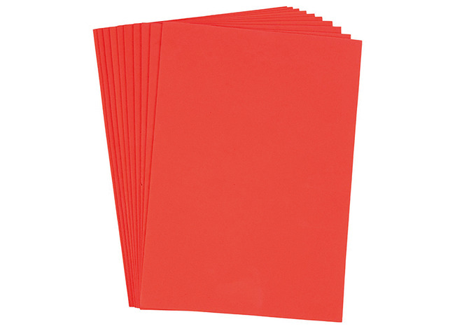 Vellen - foam - A4 - 2 mmm - rood - set van 10