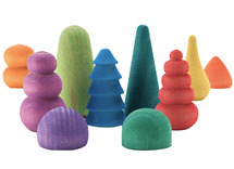 Open-ended - Ocamora - vormen - regenboog - hout - set van 10 assorti