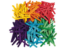 Knutselstokken - ijsstokjes - 10 x 110 mm  - gekleurd - set van 1000 assorti