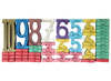Cijfers - sommen - stapelgetallen - gekleurd - re-wood - set van 34 assorti