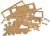 Puzzel - karton - Trein - Set Van 24