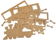 KARTON - PUZZEL - TREIN - SET VAN 24