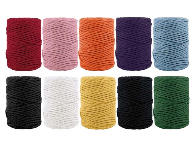 CORDES POUR MACRAMÉ - Ø 2 MM - SET/10CL