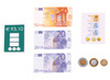 Rekenen met geld - euro - verdeler - met en zonder decimalen - opdrachtkaarten - per spel