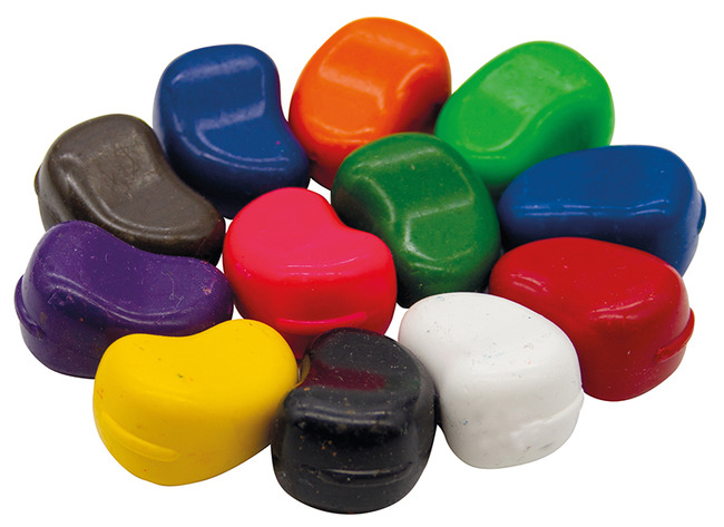 Waskrijt - sojawaskrijt - bonen - set van 48 assorti