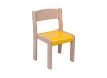 STOEL - KRASVRIJ KUNSTSTOF ZITVLAK - ZITHOOGTE 30 CM - GEKLEURD