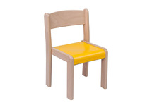 STOEL - KRASVRIJ KUNSTSTOF ZITVLAK - ZITHOOGTE 34 CM - GEKLEURD
