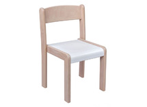 STOEL - KRASVRIJ KUNSTSTOF ZITVLAK - ZITHOOGTE 42 CM - GEKLEURD