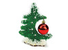 Kerstboom - met bal - hout - per stuk