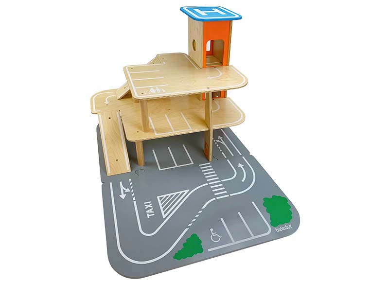 Speelgoed garage - Beleduc - parkeertoren - xxl - hout per stuk - Baert