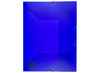 Mappen - elastomap - A4 - kunststof - transparant - blauw - per stuk