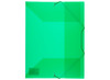 Mappen - elastomap - A4 - kunststof - transparant - groen - per stuk
