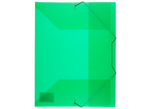 Mappen - elastomap - A4 - kunststof - transparant - groen - per stuk