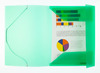 Mappen - elastomap - A4 - kunststof - transparant - groen - per stuk