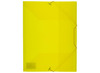 Mappen - elastomap - A4 - kunststof - transparant - geel - per stuk