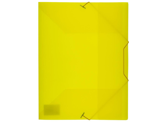 Mappen - elastomap - A4 - kunststof - transparant - geel - per stuk