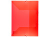 Mappen - elastomap - A4 - kunststof - transparant - rood - per stuk