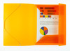 Mappen - elastomap - A4 - kunststof - transparant - oranje - per stuk
