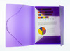 Mappen - elastomap - A4 - kunststof - transparant - paars - per stuk