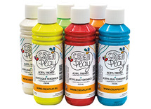 Verf - acrylverf - Creaplay - 6 x 250 ml - set van 6 assorti