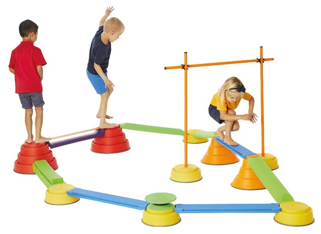 Bewegen - balanceerparcours - Gonge - uitgebreide set - set van 23 assorti
