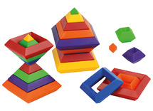 Bouwset - piramide - blokken - set van 60