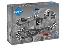 Bouwset - Coblo Racetrack - zwarte racebaan - magnetisch - set van 70 assorti