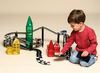 Bouwset - Coblo Racetrack - zwarte racebaan - magnetisch - set van 70 assorti