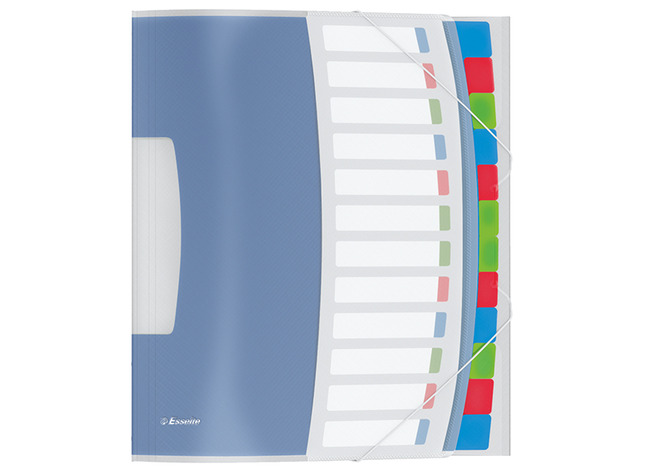 Mappen - sorteermap - Esselte - A4 - kunststof - 12 tabs - per stuk
