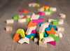 Bouwset - blokken - hout - geoblokken - set van 60