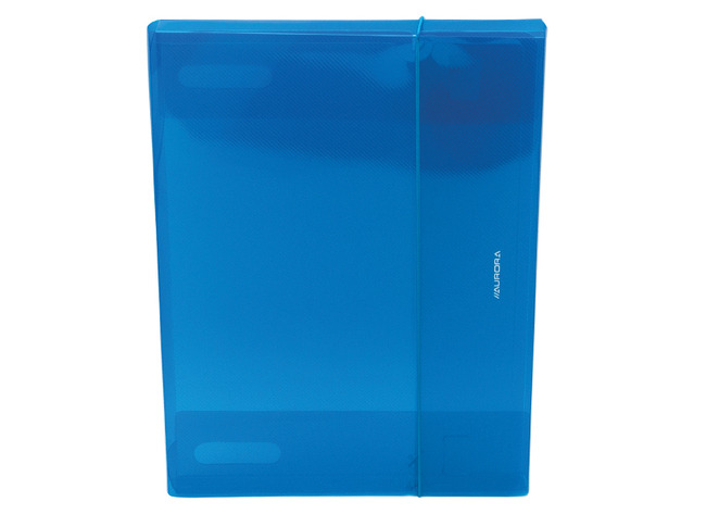 Mappen - elastobox - Aurora - A4 - kunststof - gekleurd - transparant - met 3 kleppen - gekleurd - per stuk