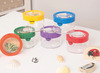 Observatiepotjes - vergrootglazen - Tickit Rainbow Viewers - x3 vergroting - 8 cm diameter - gekleurd - set van 6 assorti