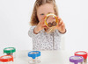 Observatiepotjes - vergrootglazen - Tickit Rainbow Viewers - x3 vergroting - 8 cm diameter - gekleurd - set van 6 assorti