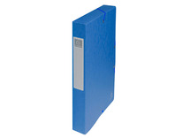 Mappen - elastobox - Exacompta - A4 - rug 4 cm - karton - blauw - per stuk