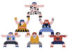 Bouwset - Viga - stapelblokken - Circus - set van 12