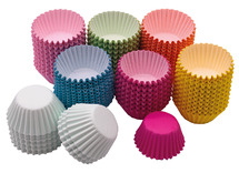 Cupcakevormpjes - diverse kleuren - klein - set van 1400 assorti
