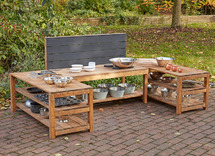 Werktafel - U-werkbank - hout - per stuk