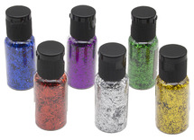 Decoratie - glitter - poeder - strooibus - verschillende kleuren - assortiment van 8