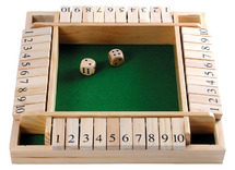 Spel - shut the box - dobbelspel - hout - per spel