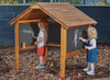 Krijtbord - huisje - 150 x 120 x 140 cm - hout - per stuk
