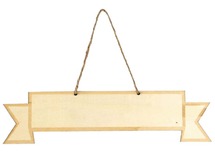 Hangers - ophangbare banner - hout - per stuk