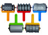 Boetseermateriaal - boetseerrollen - zand - set van 5 assorti