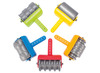 Boetseermateriaal - boetseerrollen - zand - set van 5 assorti