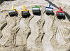 Boetseermateriaal - boetseerrollen - zand - set van 5 assorti